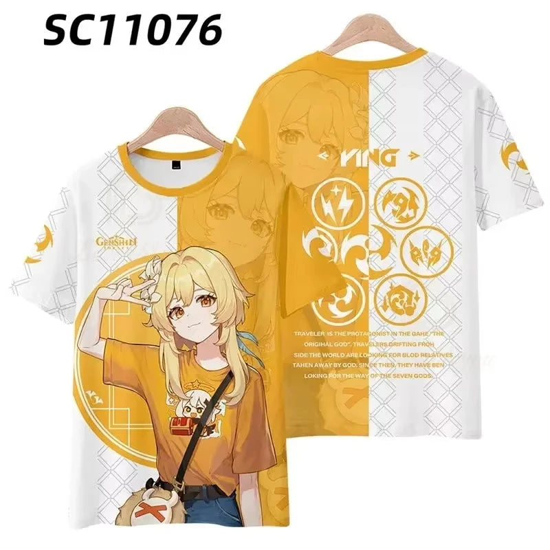 Genshin Impact 3D Printed T Shirts