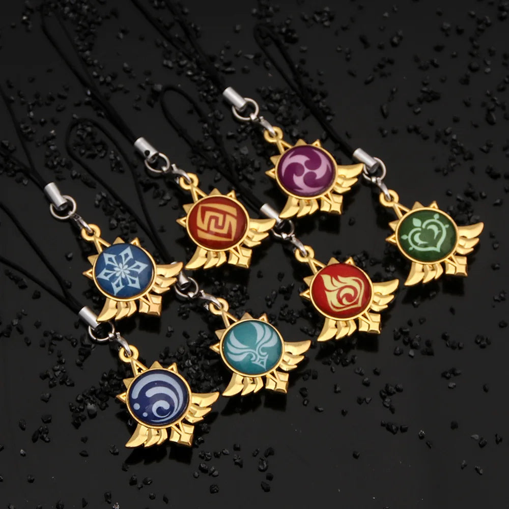 Genshin Impact Elemental Phone Charms (Glows In Dark)