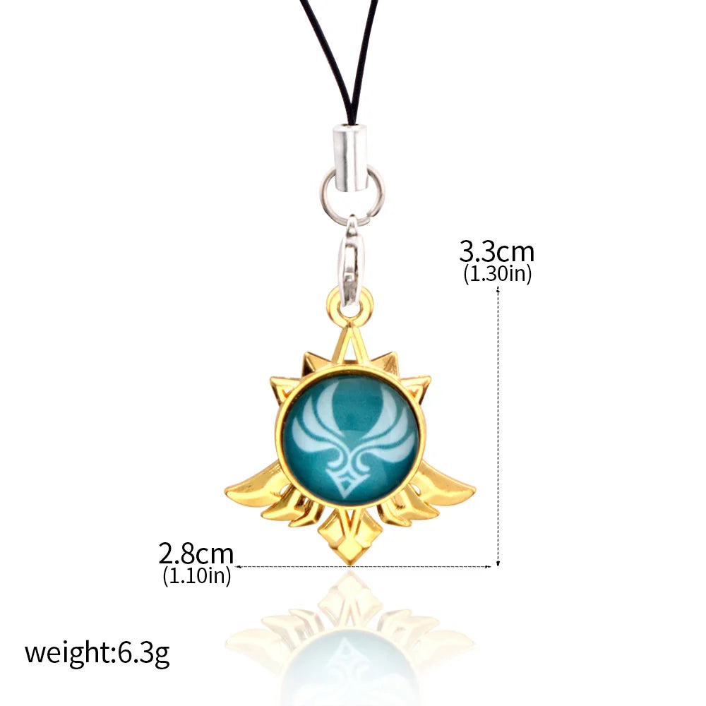 Genshin Impact Elemental Phone Charms (Glows In Dark)