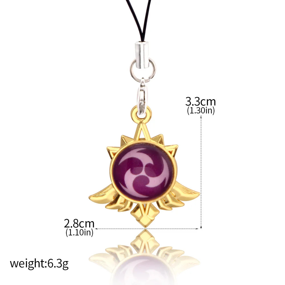 Genshin Impact Elemental Phone Charms (Glows In Dark)