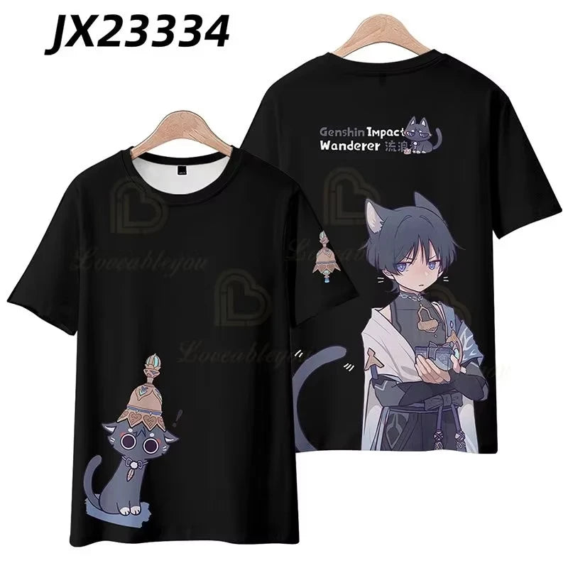 Genshin Impact 3D Printed T Shirts