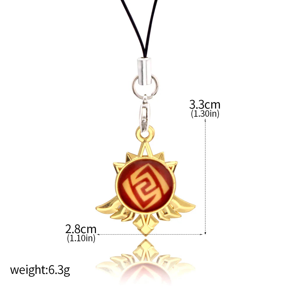 Genshin Impact Elemental Phone Charms (Glows In Dark)