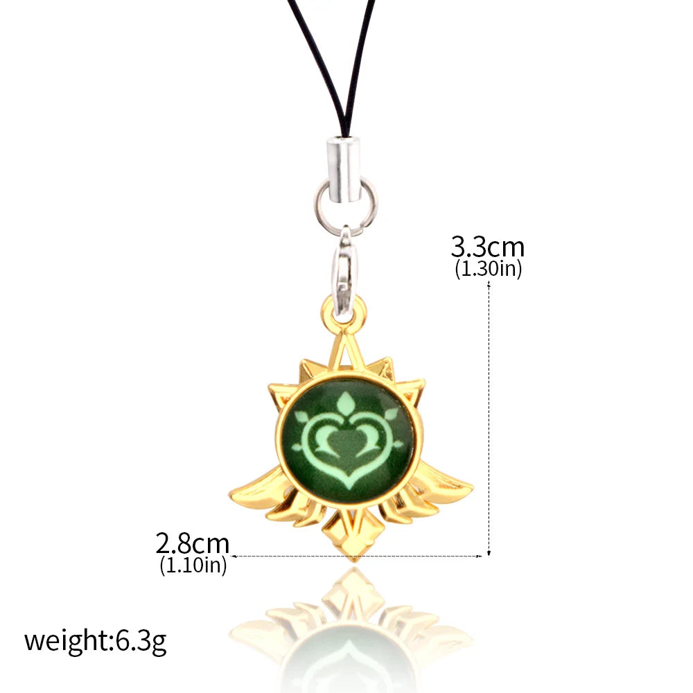 Genshin Impact Elemental Phone Charms (Glows In Dark)