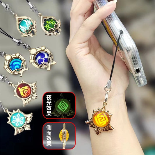 Genshin Impact Elemental Phone Charms (Glows In Dark)