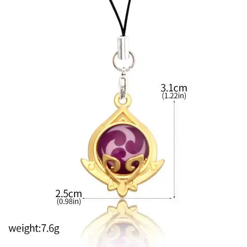 Genshin Impact Elemental Phone Charms (Glows In Dark)