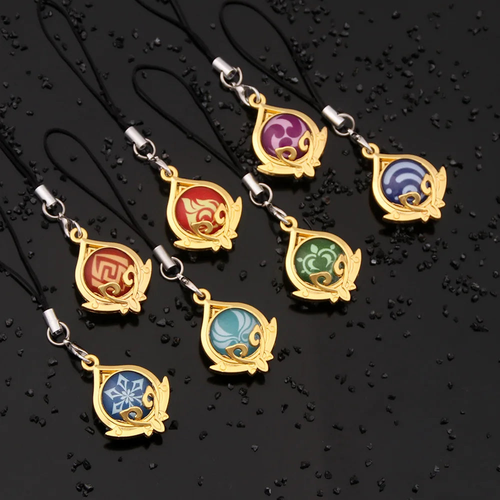 Genshin Impact Elemental Phone Charms (Glows In Dark)