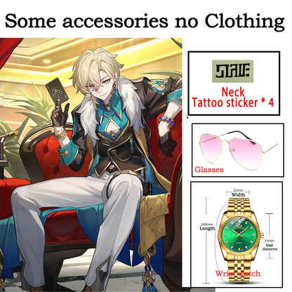 Honkai: Star Rail Aventurine Cosplay Costume – XS / Only Accessories