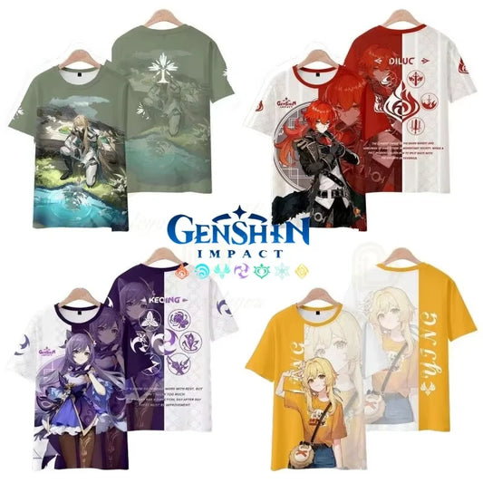 Genshin Impact 3D Printed T Shirts