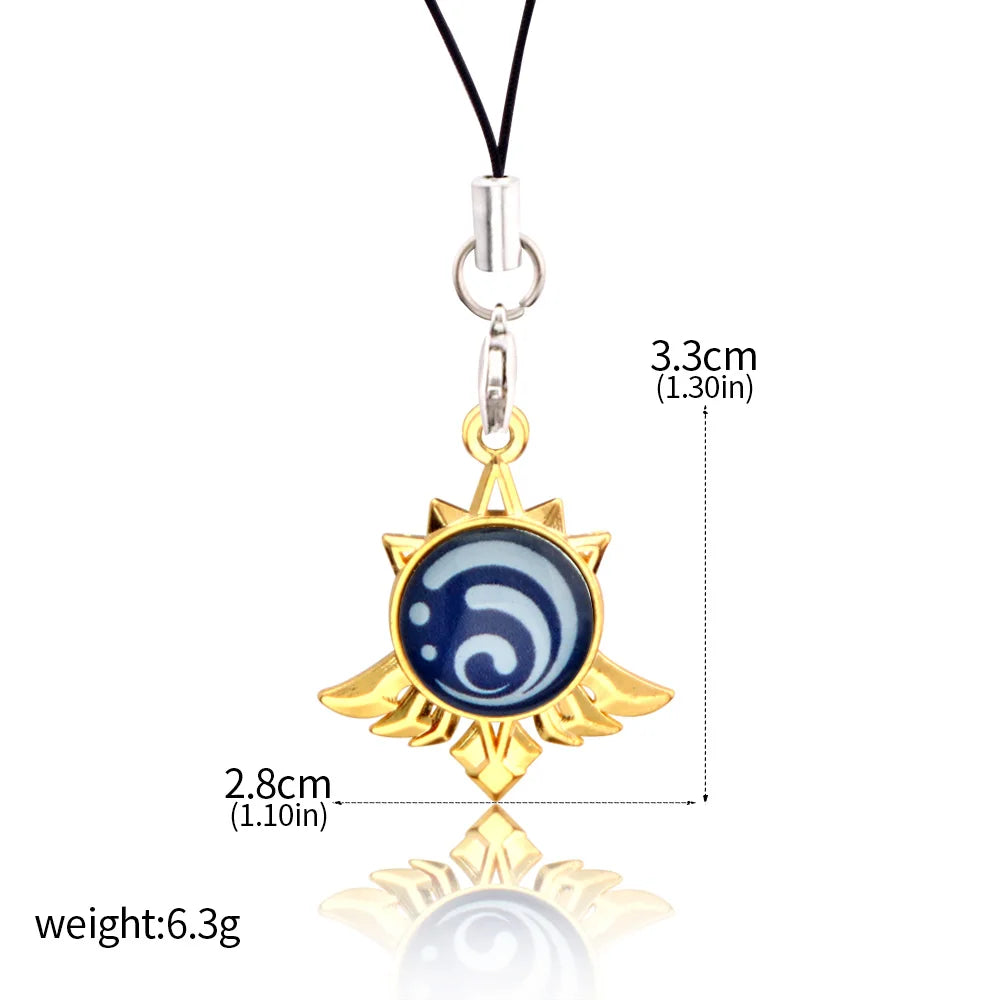 Genshin Impact Elemental Phone Charms (Glows In Dark)