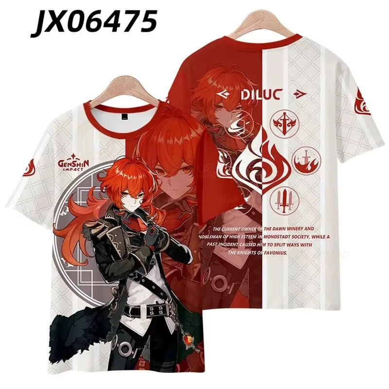 Genshin Impact 3D Printed T Shirts