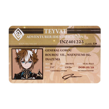 Genshin Impact Name Cards – Gorou
