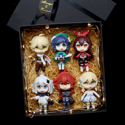 Genshin Impact Chibi Figurine Set (6 or 12 pcs) – 1st Gen(6pcs)