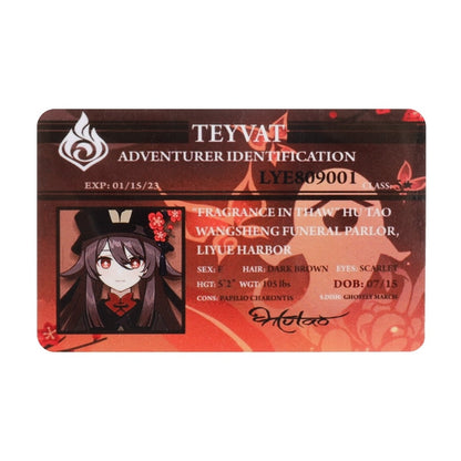 Genshin Impact Name Cards – HuTao