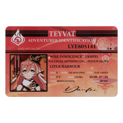Genshin Impact Name Cards – Yanfei