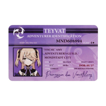 Genshin Impact Name Cards – Fischl