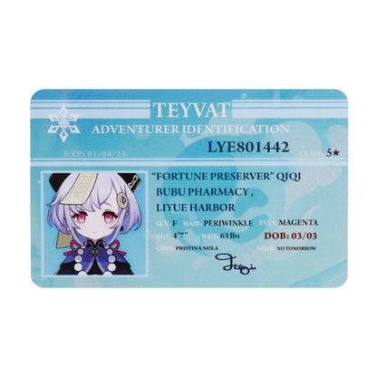 Genshin Impact Name Cards – Qiqi