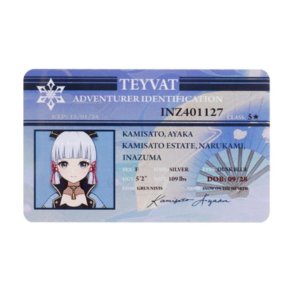 Genshin Impact Name Cards – Ayaka