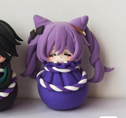 Handmade Chibi Clay Figurines – Genshin Impact – Keqing