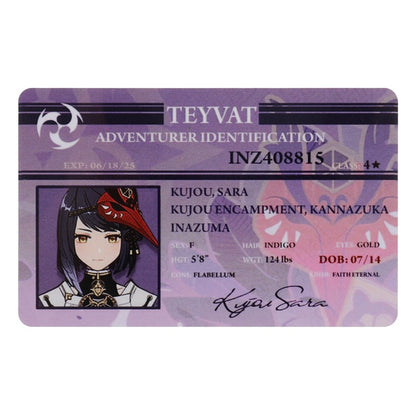 Genshin Impact Name Cards – Sara